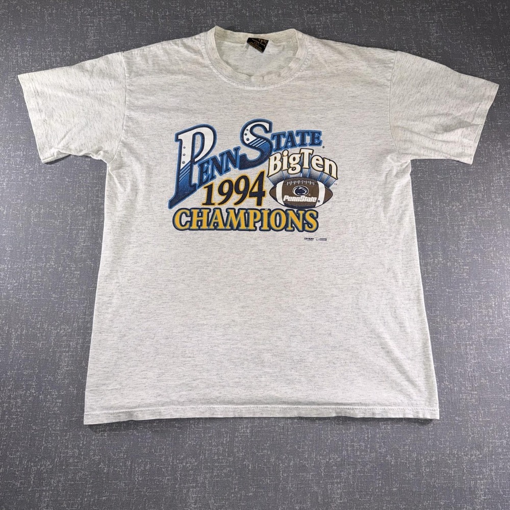 Vintage Penn State Nittany Lions Shirt Mens Large Gray NCAA Football Spring Ford
